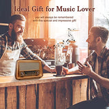 Wholede Radio Portable, Radio Vintage Bluetooth FM/AM/SW, Poste Radio à Pile, Prise en Charge de la Carte TF/USB, Nostalgie Retro Radio pour Cuisine Salle de Bain