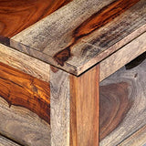 vidaXL Bois de Sesham Massif Table Basse Table d’Appoint Table de Salon Bout de Canapé Rangement Maison Intérieur Salle de Séjour 100x50x30 cm