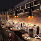 Glighone Suspension Luminaire Moderne Style Industrielle Vintage Rétro E27 Lustre Edison Culot Plafonnier Abat-jour en Métal Eclairage pour Chambre Cuisine Salle à Manger Salon Escalie Bar Couloir