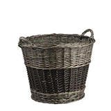 Panier en Osier Ronde Multicolore (Gris et Noir)