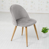 OFCASA Chaises de Salle à Manger Lot de 4 Fauteuil de Velours Chaise Rembourrée avec Jambes en Métal Salle à Manger, Maison, Bureau, Restaurant, Hôtel, Patio Meubles(Gris 4 PCS)