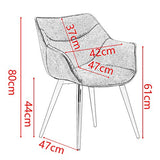 WOLTU 2 X Chaises de Salle à Manger chaises de Cuisine Chaises de Salon Assise en Tissu Structure en Acier,Gris Clair BH99hgr-2