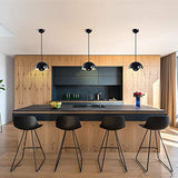 Lampes Suspensions Lustres Plafonnier Lampe Suspension Bar Rond Moderne Nordique Macaron Lustre Multicolore - Noir