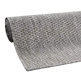 Tapis Intérieur Et Extérieur Balcon Terrasse Tapis Cuisine Monochrome Moucheté, Dimension:200 cm carré, Couleur:Gris