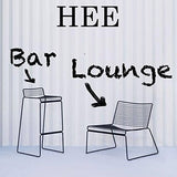 mds La Chaise Haute HEE par Hay VIT Aussi Bien Indoor qu'outdoor - Noir - Hauteur d'assise 65 cm