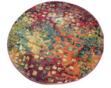 RugVista, Davina, Fait à la Machine, Tapis, Moderne, Pile Moyenne, ∅ 150 cm, Rond, Oeko-Tex Standard 100, Polypropylene, Couloir, Chambre, Cuisine, Salon, Multicouleur
