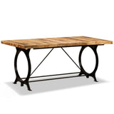 Festnight Table de Salle à Manger Industriel en Bois de Manguier Brut 180 x 90 x 77 cm