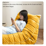 ArtsPavilion Canapé De Sol Paresseux Doux, Chaise Au Coin du Feu, Canapé Accent Bean Bag pour Salon Salon Bureau, Amovible, Lavage L Orange