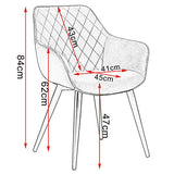 WOLTU BH231an-1,1 Chaise de Salle à Manger Moderne Chaise de Cuisine en Tissu Scientifique et métal,Anthracite