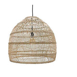 Chambre Suspensions Lampe,Lustres Salon,Luminaire Pendante Salle À Manger,Éclairage De Plafond Bureau,Lampe Moderne En Rotin De Luxe Simple Lumière D40Cm Noir