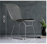 Chaise Nordique ajourée Chaise en Treillis métallique Dossier en Fer forgé créatif Chaise Simple Coiffeuse Banquet Occasionnel dinant la Chaise hôtel Salle à Manger (Color : Silver)