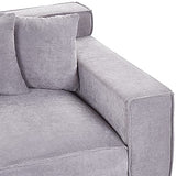 Beliani - Canapé 3 Places - Viskan - en Velours Côtelé et Bois, Gris Cair