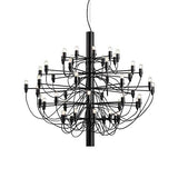 ZJN-JN Lustre Lampes de décoration à domicile moderne 30/50 Gold/Silver Gino Sarfatti conception lustre salle à manger lumineuse La chambre (Emitting Color : Halogen bulb)