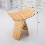 Tabouret Papillon Changement Chaussures Tabouret Tabouret en Bois Petit Banc Chaise Salon Décoratif Tabouret 44 X 31 X 40 Cm,A
