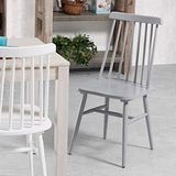 Kave Home - Chaise de Salle à Manger Tressia Blanc en Bois Massif de Caoutchouc