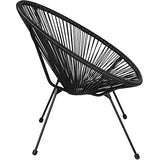 TecTake 800729 2 Fauteuils Acapulco de Jardin de Salon Design rétro, pour Un Usage en intérieur et extérieur - Plusieurs Couleurs - (Noir | no. 403302)