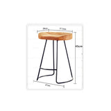 Chaise De Salle À Manger En Bois Avec Dessus En Métal, Style Rustique Vintage Et Design De Cuisine, Design De Bar, Style Industriel LEBAO (taille : A)