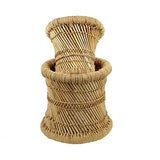 Atmosphera Lot de 2 Tables Basses gigognes en Corde et Bambou - Style Nomade - Coloris Bois