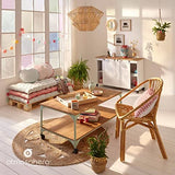 Atmosphera Lot de 2 Tables Basses gigognes en Corde et Bambou - Style Nomade - Coloris Bois