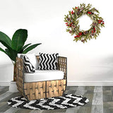 Guirlande De Noël,Couronne Décoration de Noël Couronne D'automne Guirlande de Noël Artificielles Fait à Main, Couronne de Fleurs Idéal Déco Noël pour Votre Porte, Mur ou Fenêtre