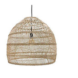 Chambre Suspensions Lampe,Lustres Salon,Luminaire Pendante Salle À Manger,Éclairage De Plafond Bureau,Lampe Moderne En Rotin De Luxe Simple Lumière D40Cm Noir