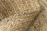 HAMID Tapis Jute Naturel, Jute Alhambra Rond, Tressé à la Main, Tapis 100% Fibre de Jute pour Salon, Chambre, Décoration (Naturel, 150x150cm)