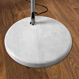 CCLIFE Lampe Lampadaire à arc salon courbée, Lampe arceau moderne en chrome Lampadaire sur pied marbre, Couleur: Blanc, réglable en hauteur 130-180cm