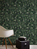 A.S. Création 372101 37210 Greenery Papier peint intissé Motif palmiers Vert/noir 10,05 m x 0,53 m, 372101