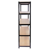 Lot de 2 étagères 5 niveaux en métal solide sans boulons pour rangement d'atelier