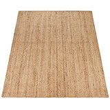 Paco Home Tapis De Salon Fibres Naturelles Artisanal Jute Chiné Motif Moderne Style Boho, Dimension:120x170 cm, Couleur:Naturelle 2