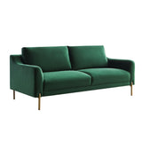 Mobilier-Deco Luna - Canapé 2 Places en Velours Vert
