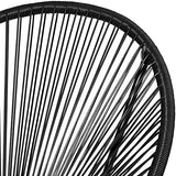 TecTake 800729 2 Fauteuils Acapulco de Jardin de Salon Design rétro, pour Un Usage en intérieur et extérieur - Plusieurs Couleurs - (Noir | no. 403302)