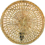 Guru-Shop Applique / Lampe Murale Maumere, à Bali Fait à la Main à Partir de Matériaux Naturels, le Rotin, 35x35x14 cm, Applique Natureelights en Matériau Naturel