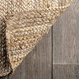 nuLOOM Tapis de sol Collection Rigo, en toile de Jute, tissé à la Main, style campagne, 120 x 180 cm