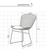 Chaise De Salle à Manger En Fer Moderne, Chaise Creuse, Fauteuil Décoration De Maison Moderne Avec Chaise En Café, (ensemble De 2),Blanc
