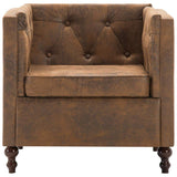 Festnight canapé Salon Fauteuil en Bois Fauteuil de Salon Chaise Bureau Chaise de Salle à Manger Marron 72 x 68 x 70 cm
