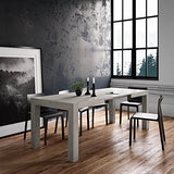 MOBILI FIVER, Table Extensible Cuisine, Iacopo, Ciment, 140 x 90 x 77 cm, Mélaminé, Made in Italy