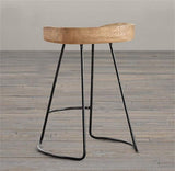 Chaise De Salle À Manger En Bois Avec Dessus En Métal, Style Rustique Vintage Et Design De Cuisine, Design De Bar, Style Industriel LEBAO (taille : A)