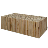 Luckyfu ce Table caffsono en véritable Bois de Teck 90 x 50 x 35 cm.Design Unique et moderno. Table de café Table Basse