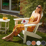 TecTake 800814 Chaise de Jardin Extérieur Design Adirondack Forme Ergonomique Résistant aux Intempéries Charge Max. 120 Kg – Diverses Couleurs (Noir)
