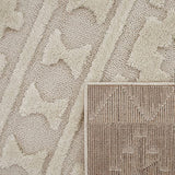 Paco Home Tapis Poils Longs Tapis De Salon Tapis Shaggy Aspect 3D Ethnique Boho Look Vintage Doux, Dimension:200x280 cm, Couleur:Crème 4