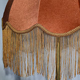 MYYINGBIN Abat-Jour en Tissu De Couleur Caramel Velours avec Pompon, Abat-Jour Fait Main pour Lampe De Chevet Lampadaire, Décor à La Maison