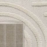 Paco Home Tapis Poils Longs Tapis De Salon Tapis Shaggy Aspect 3D Ethnique Boho Look Vintage Doux, Dimension:160x220 cm, Couleur:Crème 7