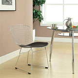 Chaise De Salle à Manger En Fer Moderne, Chaise Creuse, Fauteuil Décoration De Maison Moderne Avec Chaise En Café, (ensemble De 2),Noir
