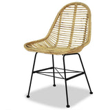 vidaXL 4x Chaises de Salle à Manger Résine Tressée Naturel Cuisine Dîner Repas