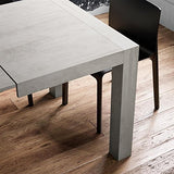 MOBILI FIVER, Table Extensible Cuisine, Iacopo, Ciment, 140 x 90 x 77 cm, Mélaminé, Made in Italy