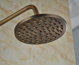 Rozine Laiton antique 20,3 cm précipitations de bain douche robinet support mural robinet mitigeur avec douchette à main, R2120