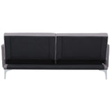 Beliani Canapé Convertible en Polyester Gris 3 Places Taies Déhoussables Rembourré Lucan