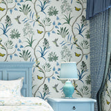 Diafrican Papier Peint Vinyle Fleurs et Oiseaux Nature de Village rétro Chambre à Coucher Salon télévision arrière-Plan