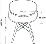 folk Style rétro DSW Simili Cuir Eiffel à Manger Chaise de Bureau en Bois Finitions Noyer (Noir Faux Cuir)